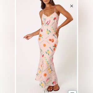 NWT- Petal & Pup Frutti Maxi Slipdress, Peach, Small